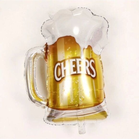 4pcs Beer Mug Cheers Themed Foil Balloons Set Birthday Party Decor new - Picture 2 of 4